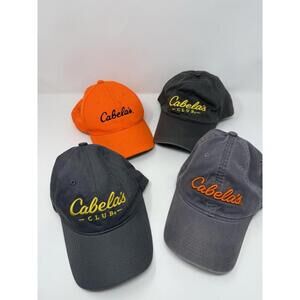 Cabela’s Club Embroidered Canvas Baseball Hat‎ Lot Of 4